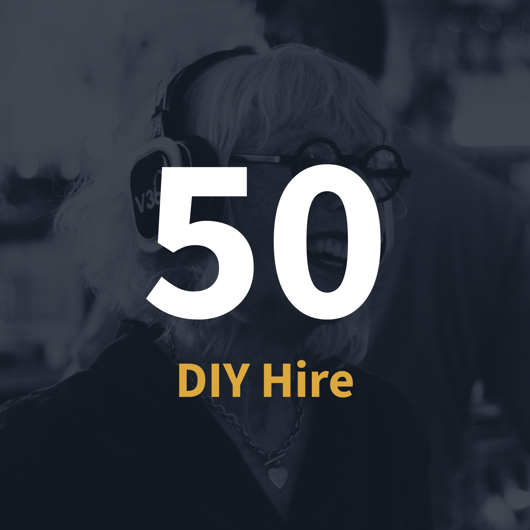 50 silent disco headsets DIY hire package with 2 playlists channels, delivered wales and UK wide by V360 Silent Disco